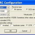 Winlirc device configuration settings